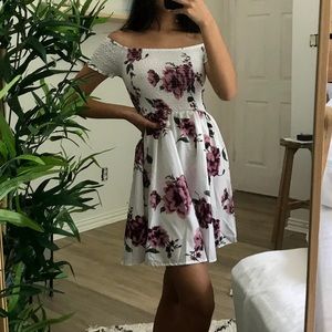 White floral dress
